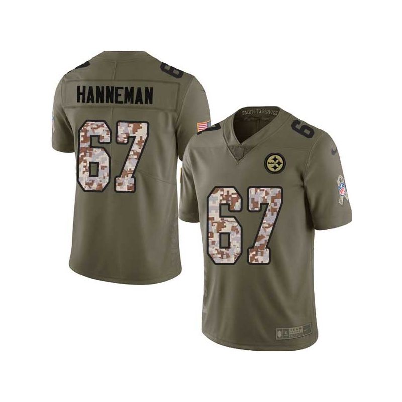 Cheap Craig Hanneman Steelers Jersey From China 2017 Olive Salute To Service Limited in Men Women Youth Size #67