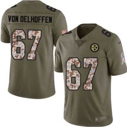 Cheap Kimo von Oelhoffen Steelers Jersey From China 2017 Olive Salute To Service Limited in Men Women Youth Size #67
