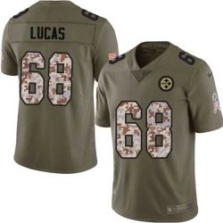 Cheap Jeff Lucas Steelers Jersey From China 2017 Olive Salute To Service Limited in Men Women Youth Size #68