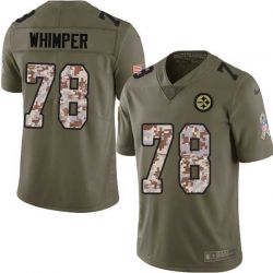 Cheap Guy Whimper Steelers Jersey From China 2017 Olive Salute To Service Limited in Men Women Youth Size #78