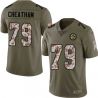 Cheap Ernie Cheatham Steelers Jersey From China 2017 Olive Salute To Service Limited in Men Women Youth Size #79