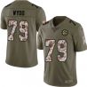 Cheap Frank Wydo Steelers Jersey From China 2017 Olive Salute To Service Limited in Men Women Youth Size #79