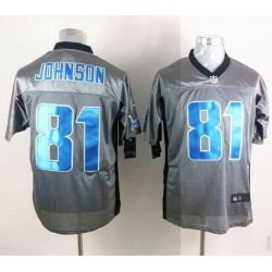 Cheap Calvin Johnson Lions Jersey #81 Grey Shadow From China