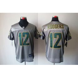 Cheap Aaron Rodgers Packers Jersey #12 Grey Shadow From China