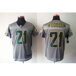 Cheap Charles Woodson Packers Jersey #21 Grey Shadow From China