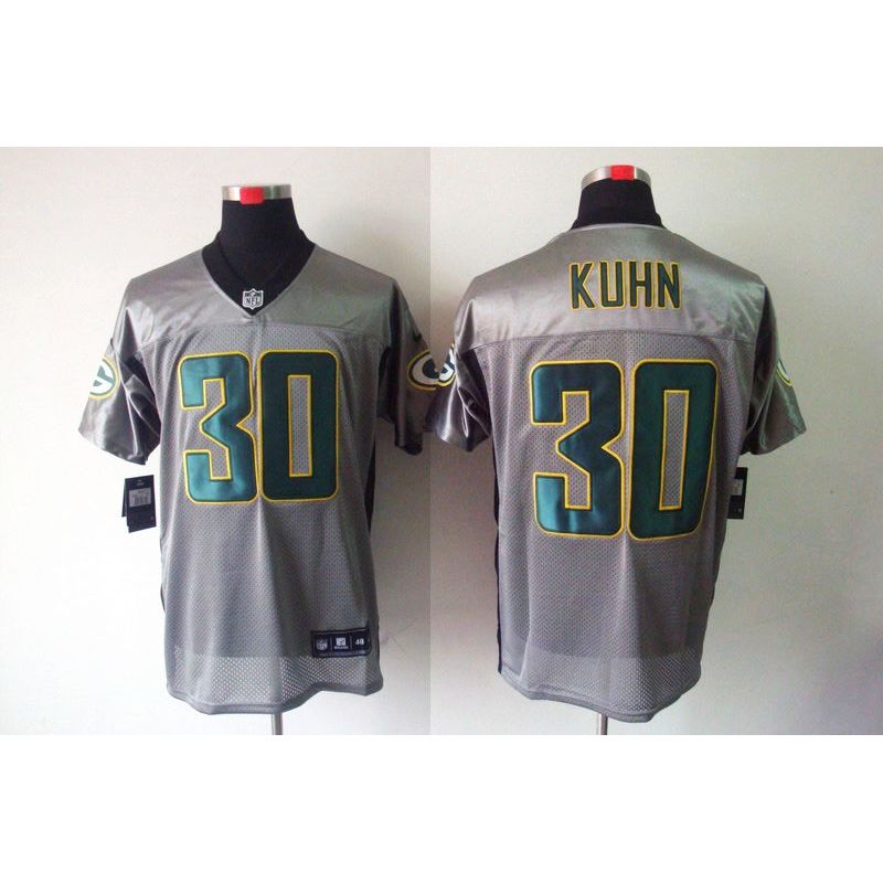 Cheap John Kuhn Packers Jersey #30 Grey Shadow From China