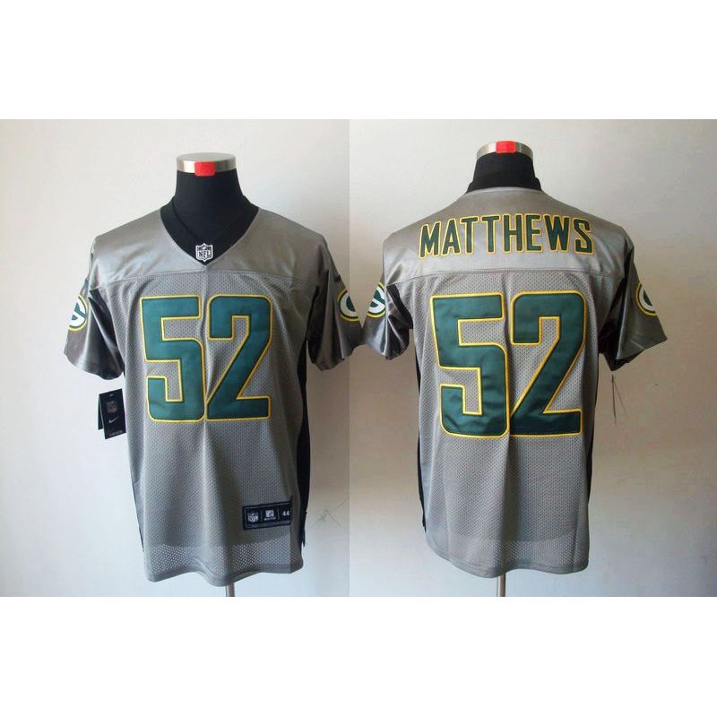 Cheap Clay Matthews Packers Jersey #52 Grey Shadow From China