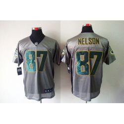 Cheap Jordy Nelson Packers Jersey #87 Grey Shadow From China