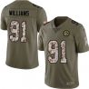 Cheap Jerrol Williams Steelers Jersey From China 2017 Olive Salute To Service Limited in Men Women Youth Size #91