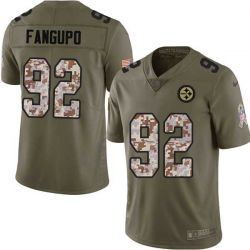 Cheap Hebron Fangupo Steelers Jersey From China 2017 Olive Salute To Service Limited in Men Women Youth Size #92