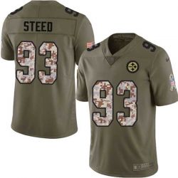 Cheap Joel Steed Steelers Jersey From China 2017 Olive Salute To Service Limited in Men Women Youth Size #93