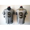 Cheap Drew Brees Saints Jersey #9 Grey Shadow From China