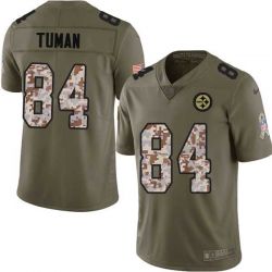Cheap Jerame Tuman Steelers Jersey From China 2017 Olive Salute To Service Limited in Men Women Youth Size #84