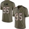 Cheap Jackie Cline Steelers Jersey From China 2017 Olive Salute To Service Limited in Men Women Youth Size #95