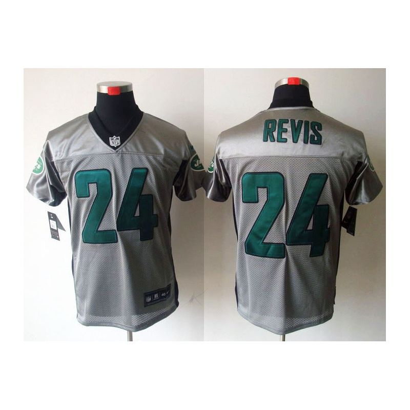 Cheap Darrelle Revis Jets Jersey #24 Grey Shadow From China