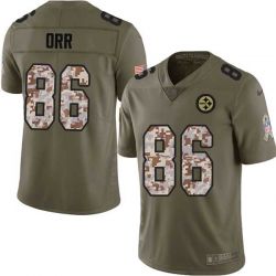 Cheap Jimmy Orr Steelers Jersey From China 2017 Olive Salute To Service Limited in Men Women Youth Size #86