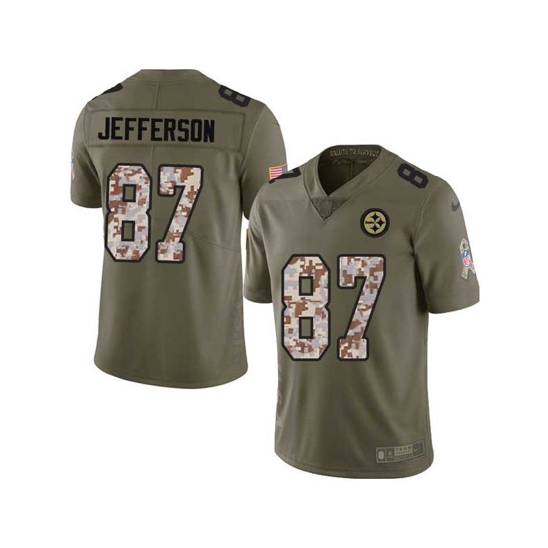 Cheap Roy Jefferson Steelers Jersey From China 2017 Olive Salute To Service Limited in Men Women Youth Size #87