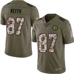 Cheap Craig Keith Steelers Jersey From China 2017 Olive Salute To Service Limited in Men Women Youth Size #87