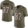 Cheap Jim Mandich Steelers Jersey From China 2017 Olive Salute To Service Limited in Men Women Youth Size #87