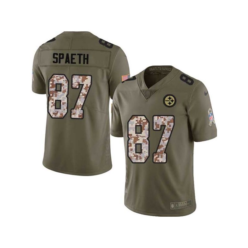 Cheap Matt Spaeth Steelers Jersey From China 2017 Olive Salute To Service Limited in Men Women Youth Size #87