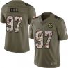 Cheap Kendrell Bell Steelers Jersey From China 2017 Olive Salute To Service Limited in Men Women Youth Size #97