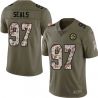 Cheap Ray Seals Steelers Jersey From China 2017 Olive Salute To Service Limited in Men Women Youth Size #97