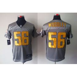 Cheap LaMarr Woodley Steelers Jersey #56 Grey Shadow From China