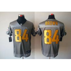 Cheap Antonio Brown Steelers Jersey #84 Grey Shadow From China