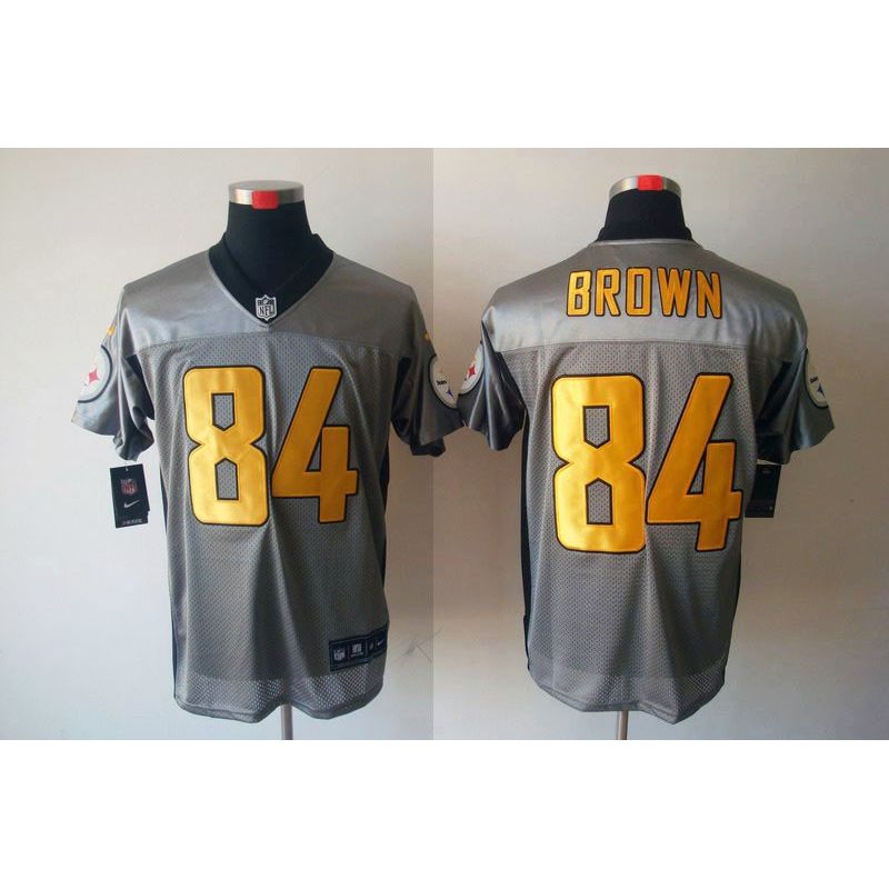 Cheap Antonio Brown Steelers Jersey #84 Grey Shadow From China