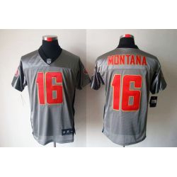 Cheap Joe Montana 49ers Jersey #16 Grey Shadow From China
