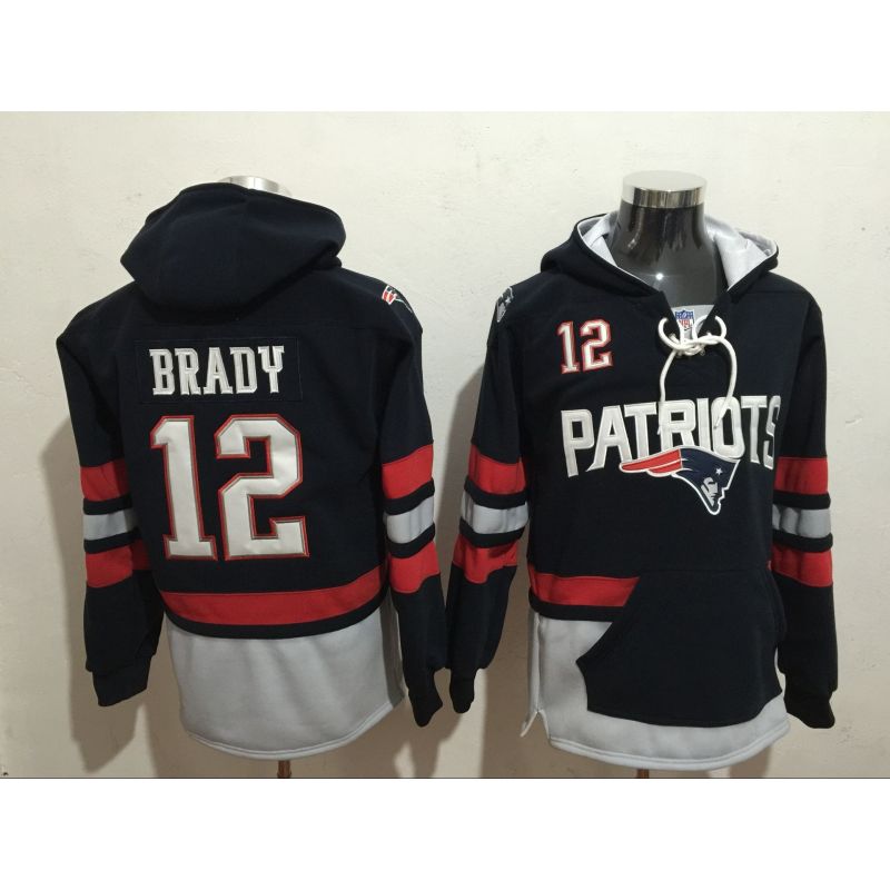 Cheap Tom Brady Patriots Hoodie From China Blue I #12