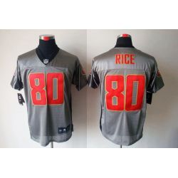 Cheap Jerry Rice 49ers Jersey #80 Grey Shadow From China