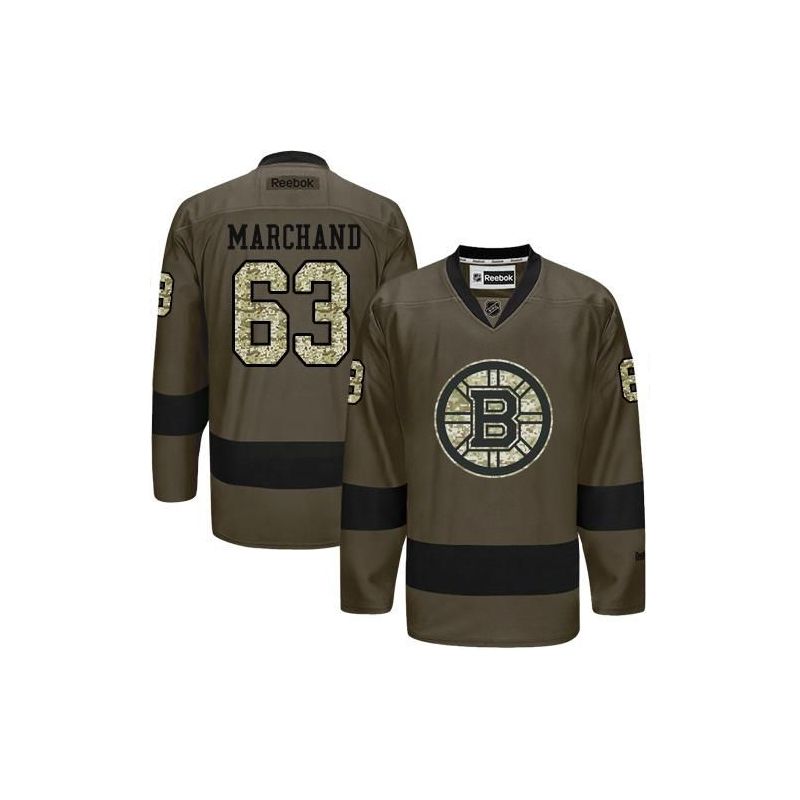 Cheap Brad Marchand Bruins Salute TO Service Jersey #63 Olive From China