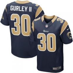 Cheap Todd Gurley II Rams Jersey From China #30 Blue Elite