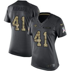 Cheap Alvin Kamara Saints Jersey From China 2017 draft Salute to Service Anthracite #41