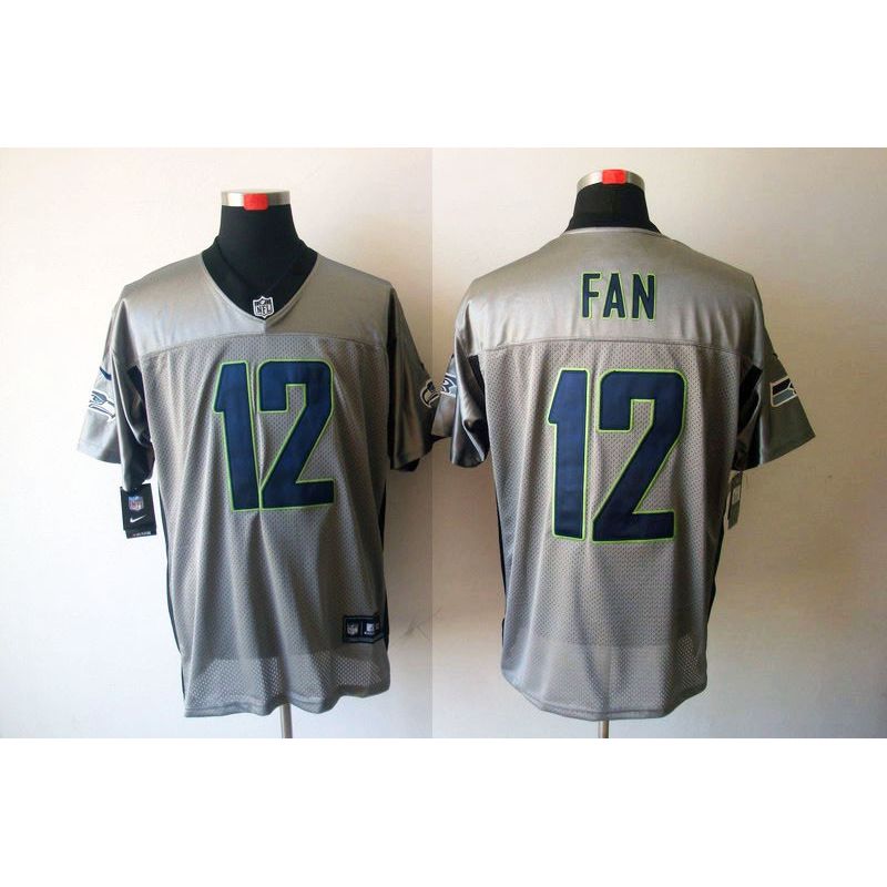 Cheap 12th Fan Seahawks Jersey #12 Grey Shadow From China