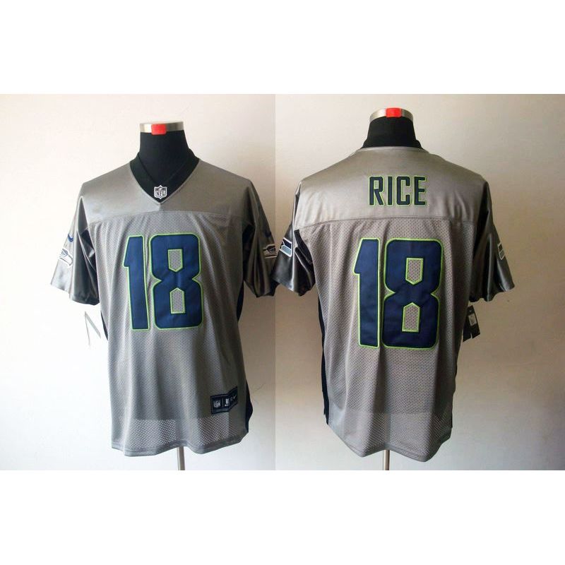 Cheap Sidney Rice Seahawks Jersey #18 Grey Shadow From China