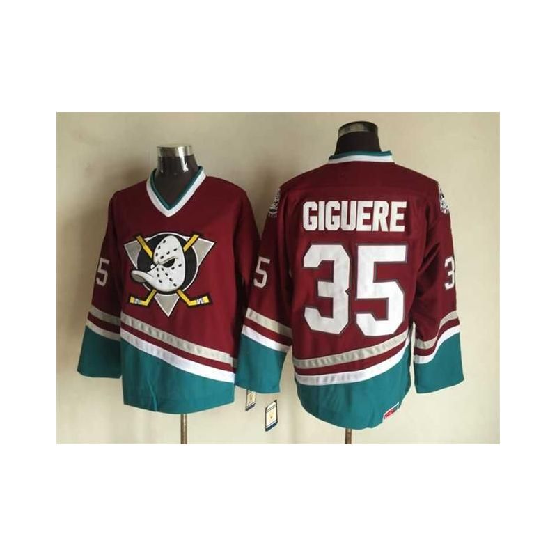 Cheap Jean-Sebastien Giguere Ducks Jersey From China Throwback #35