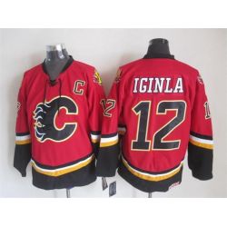 Cheap Jarome Iginla Flames Jersey From China Throwback #12