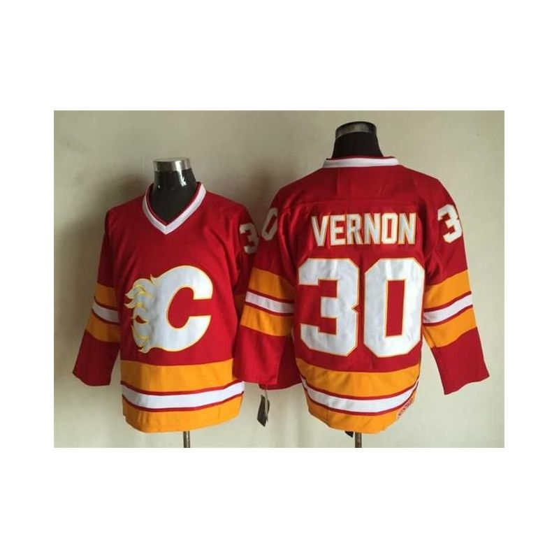 Cheap Mike Vernon Flames Jersey From China Throwback #30