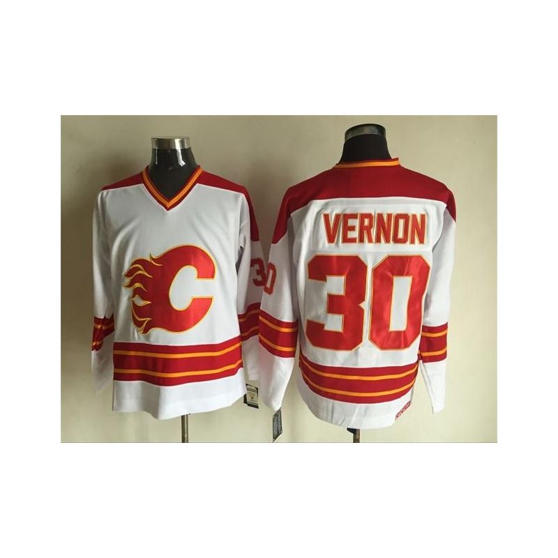 Cheap Mike Vernon Flames Jersey From China Throwback #30