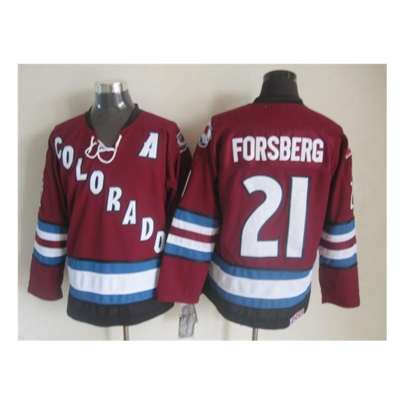 Cheap Peter Forsberg Avalanche Jersey From China Throwback #21