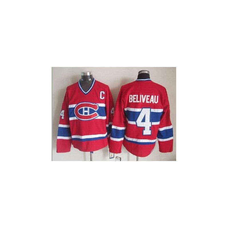 Cheap Jean Beliveau Canadiens Jersey From China Throwback #4