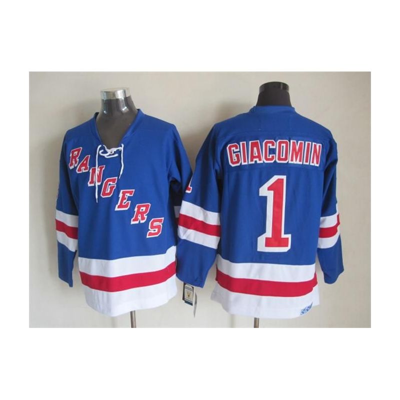 Cheap Eddie Giacomin Rangers Jersey From China Throwback #1