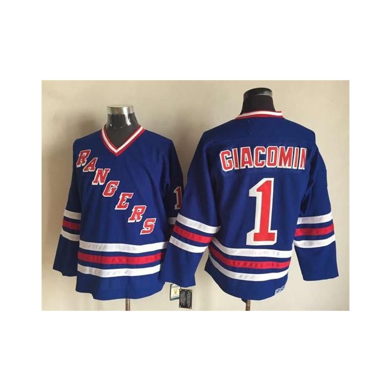 Cheap Eddie Giacomin Rangers Jersey From China Throwback #1