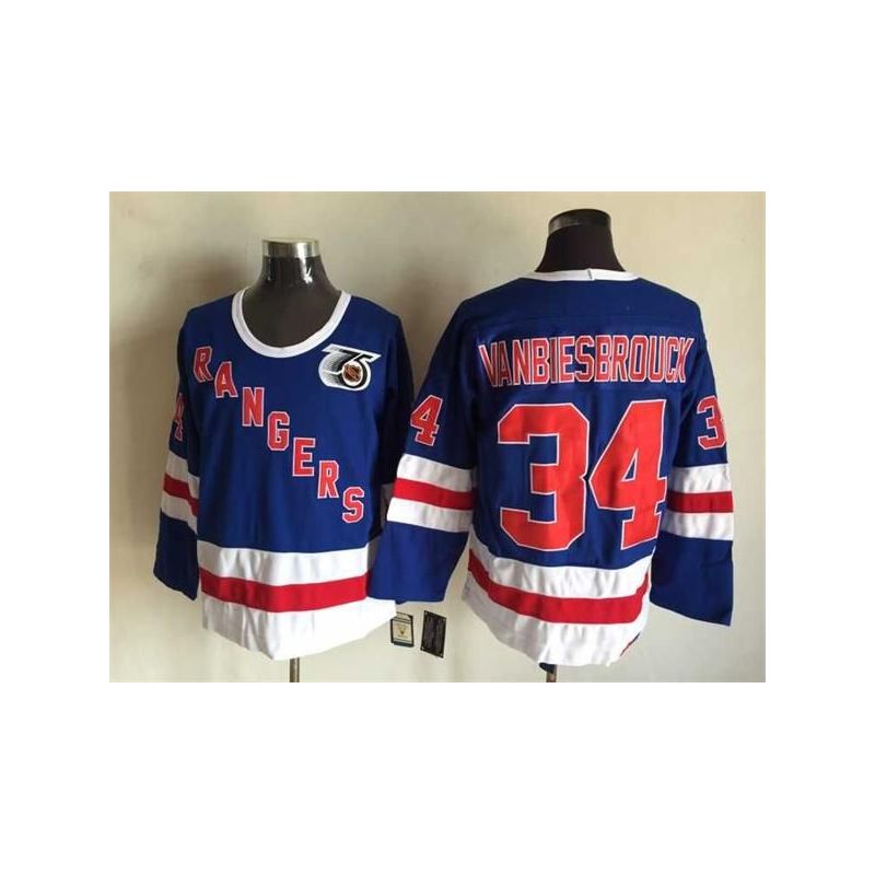 Cheap John Vanbiesbrouck Rangers Jersey From China Throwback #34