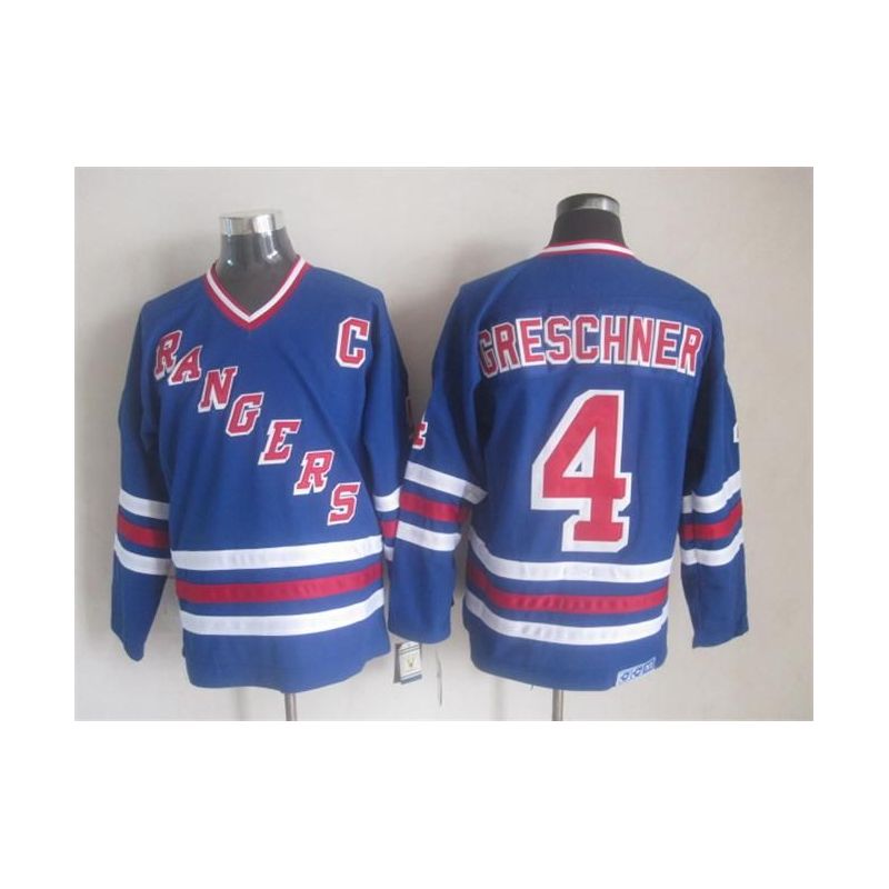 Cheap Ron Greschner Rangers Jersey From China Throwback #4