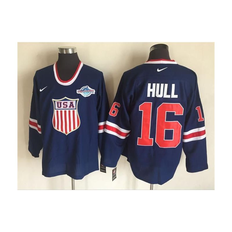 Cheap Brett Hull Olympic USA Jersey From China Throwback #16