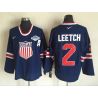 Cheap Brian Leetch Olympic USA Jersey From China Throwback #2