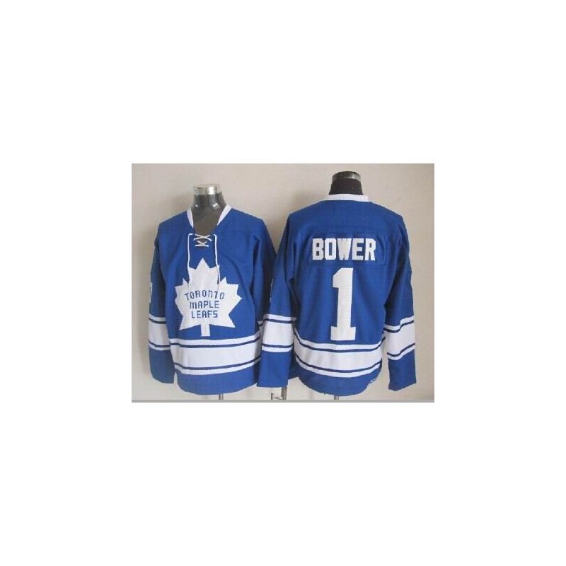 Cheap Johnny Bower Maple Leafs Jersey From China Throwback #1